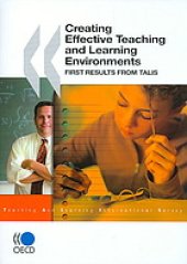 book Creating effective teaching and learning environments : first results from TALIS.