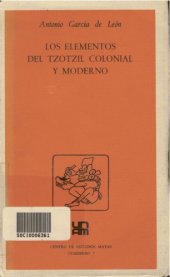 book Los elementos del tzotzil colonial y moderno