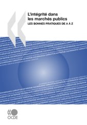 book L’intégrité dans les marchés publics Les bonnes pratiques de A à Z