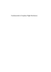 book Fundamentals of Airplane Flight Mechanics