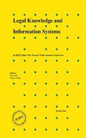 book Legal knowledge and information systems : JURIX 2016 : the twenty-ninth annual conference