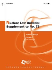 book Nuclear law bulletin : supplement to no. 76 : Estonia 2004 radiation act.