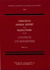 book Twentieth annual report and resolutions of the council of ministers, year 1973