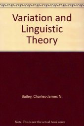 book Variation and Linguistic Theory