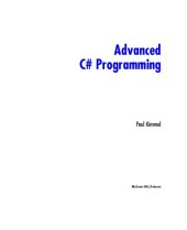 book Advanced C# Programming