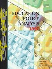 book Education policy analysis, 1997