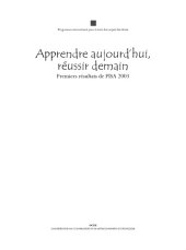 book Apprendre aujourd’hui, réussir demain : Premiers résultats de PISA 2003.