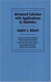 book Advanced Calculus with Applications in Statistics