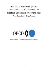 book OECD guidelines for protecting consumers from fraudulent and deceptive commercial practices across borders = Les lignes directrices de l’OCDE régissant la protection des consommateurs contre les pratiques commerciales transfrontières frauduleuses et tromp