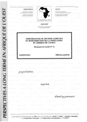 book Écoloc - Gérer l’économie localement en Afrique - Evaluation et prospective / Origines Performances du secteur agricole et redistribution de la population en Afrique de l’Ouest.