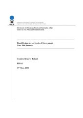 book Fiscal design across levels of government, year 2000 surveys. / Country report