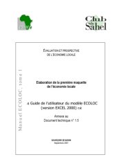 book Écoloc - Gérer l’économie localement en Afrique - Evaluation et prospective / Approche N° 03 : Elaboration de la première maquette de l’économie locale, Annexe 2, Document technique.