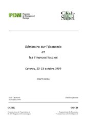 book Écoloc - Gérer l’économie localement en Afrique - Evaluation et prospective / Suites Séminaire sur l’économie et les finances locales, Cotonou, 1999.