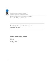 book Fiscal design across levels of government year 2000 surveys : country report : Czech Republic, final, 3rd May, 2001