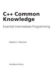 book C++ common Knowledge. Essential intermediate Programming