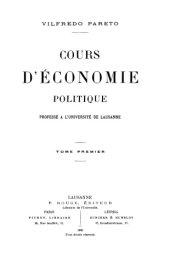 book Cours d’économie politique professé à l’Université de Lausanne.