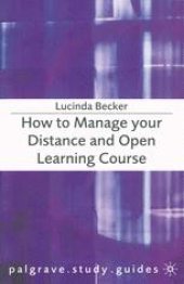 book How to Manage your Distance and Open Learning Course