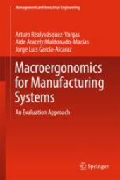 book Macroergonomics for Manufacturing Systems: An Evaluation Approach