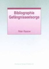 book Bibliographie Gefängnisseelsorge