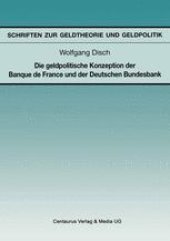 book Die geldpolitische Konzeption der Banque de France und der Deutschen Bundesbank