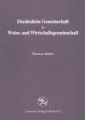 book Eheähnliche Gemeinschaft = Wohn- und Wirtschaftsgemeinschaft