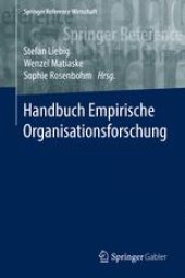 book Handbuch Empirische Organisationsforschung