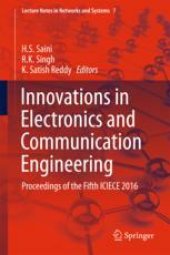 book  Innovations in Electronics and Communication Engineering : Proceedings of the Fifth ICIECE 2016