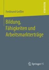 book Bildung, Fähigkeiten und Arbeitsmarkterträge