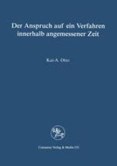 book Der Anspruch auf ein Verfahren innerhalb angemessener Zeit