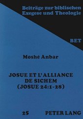 book Josué et l’alliance de Sichem: Josué 24:1-28