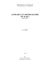 book Alphabet et orthographe du Kakɔ (Kakɔ-est)