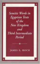 book Semitic Words in Egyptian Texts of the New Kingdom and Third Intermediate Period