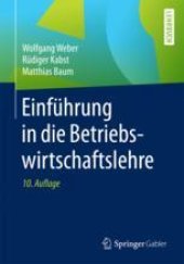 book Einführung in die Betriebswirtschaftslehre