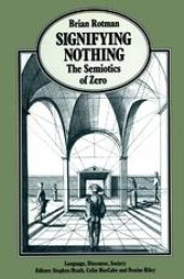 book Signifying Nothing: The Semiotics of Zero