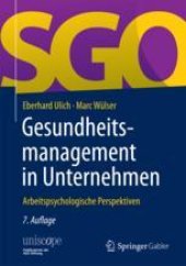 book Gesundheitsmanagement in Unternehmen: Arbeitspsychologische Perspektiven