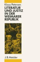 book Literatur und Justiz in der Weimarer Republik