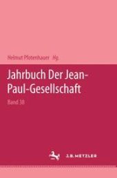 book Jahrbuch der Jean-Paul-Gesellschaft