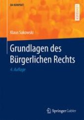 book  Grundlagen des Bürgerlichen Rechts