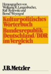 book Kulturpolitisches Wörterbuch Bundesrepublik Deutschland/Deutsche Demokratische Republik im Vergleich