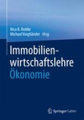 book Immobilienwirtschaftslehre - Ökonomie