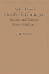 book  Goethe-Erfahrungen: Studien und Vorträge