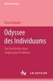 book Odyssee des Individuums: Zur Geschichte eines vergessenen Problems