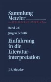 book Einführung in die Literaturinterpretation