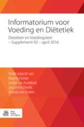 book Informatorium voor Voeding en Diëtetiek: Dieetleer en Voedingsleer - supplement 92 - april 2016