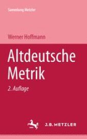 book Altdeutsche Metrik