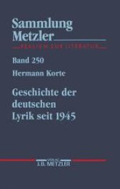 book Geschichte der deutschen Lyrik seit 1945