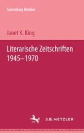 book Literarische Zeitschriften 1945–1970