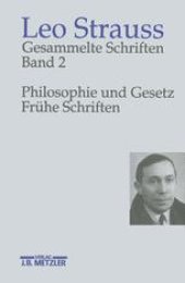 book Philosophie und Gesetz — Frühe Schriften