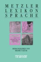 book Metzler Lexikon Sprache