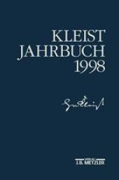 book Kleist-Jahrbuch 1998